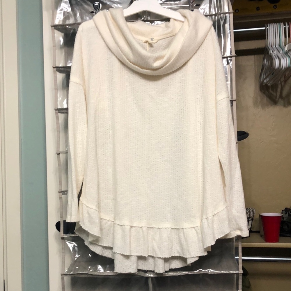 Cream cowl neck sweater